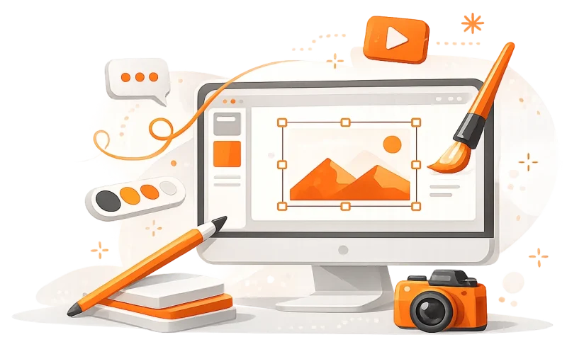 Digital marketing tools in minimalist design